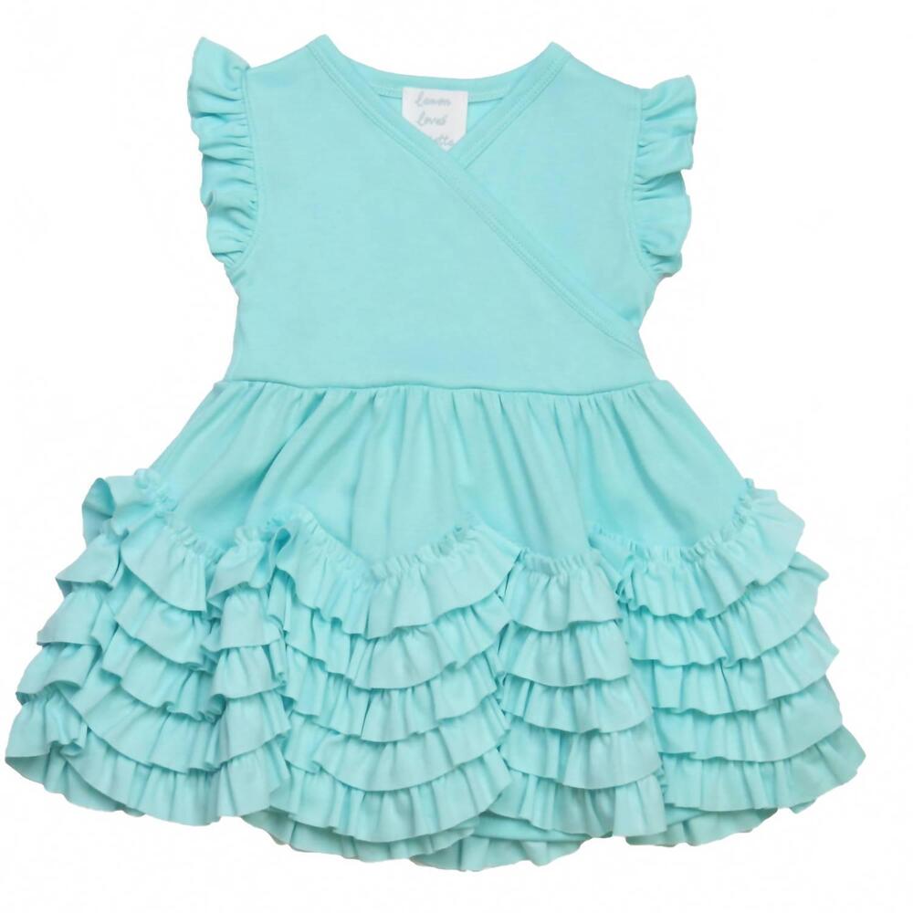 NEW LEMON LOVES LAYETTE baby and toddlers mia dress in blue tint